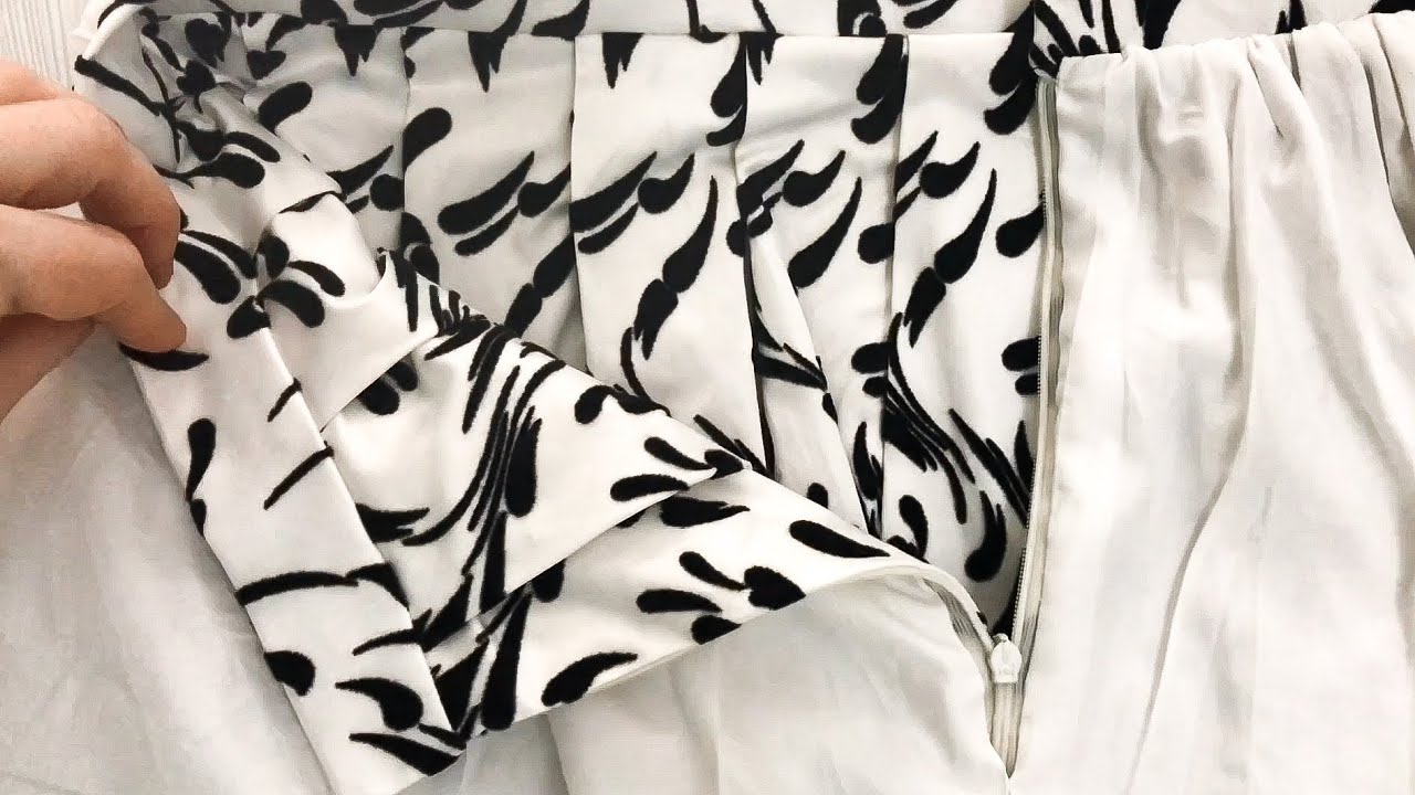 Как легко добавить подкладку к юбке Самый простой способ! Просто смотри!