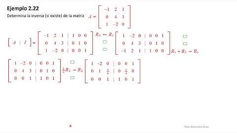 Obtención de inversa de una matriz mediante operaciones elementales.