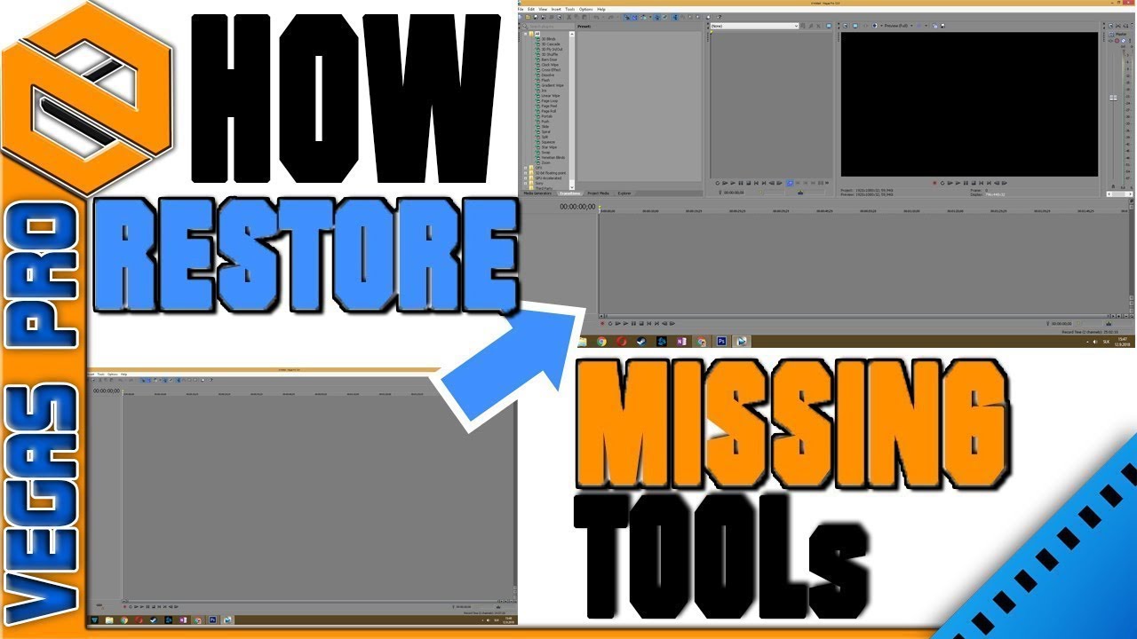 How to Restore Missing Tools | HUD | Sony Vegas - YouTube