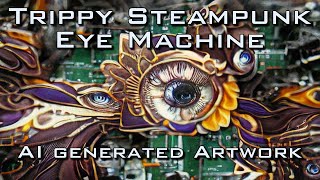 Trippy Steampunk Eye Machine - Psychedelic AI artwork VQGAN + Clip + Style Transfer