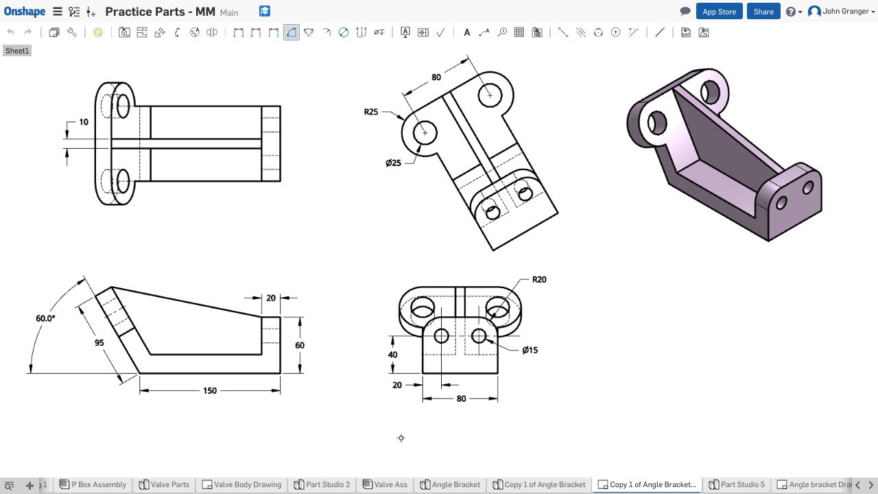 Learn Onshape Project 11 Angle Bracket Youtube Learn Onshape Project 11 Angle Bracket Youtube