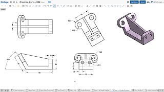 Learn Onshape - Project 11 - Angle Bracket