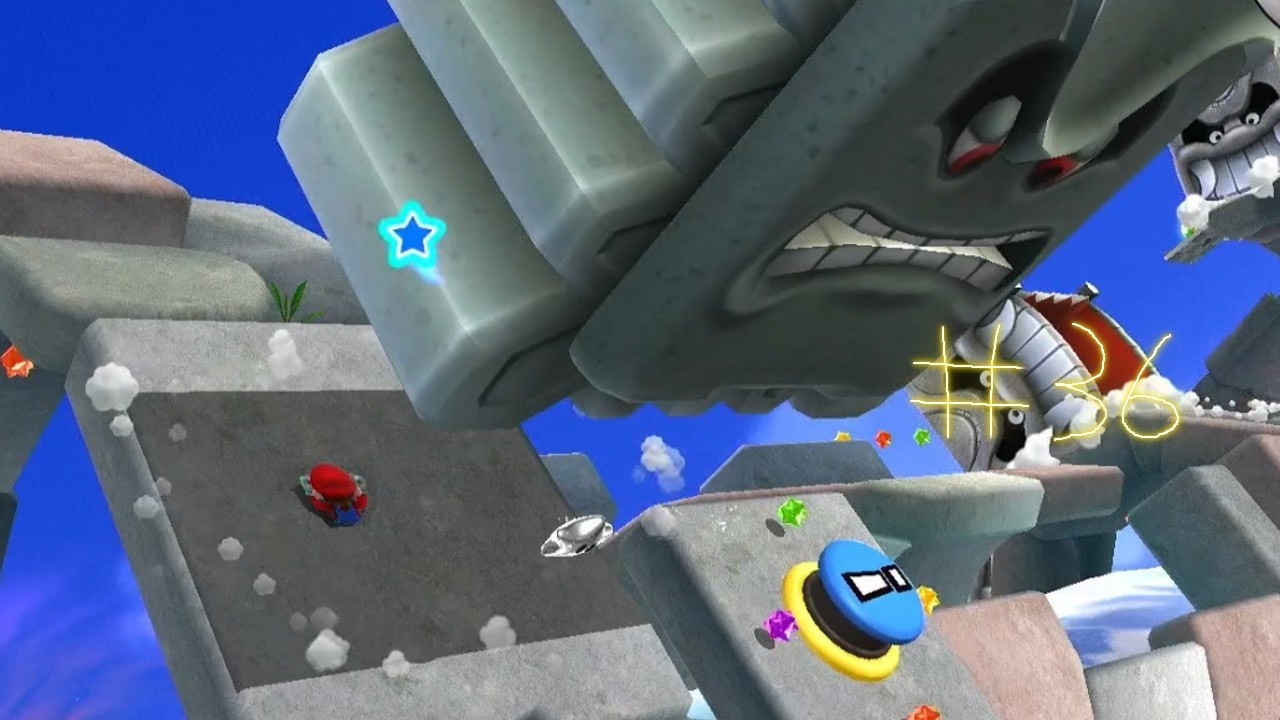 Super mario galaxy 2 100% #36 Thwomp acelerado!!