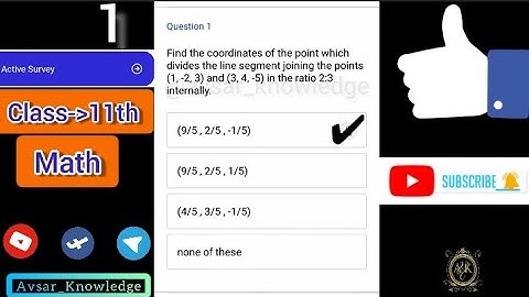 Class 11th Math Active survey on avsar app all answers in this video #avsarknowledge #activesurvey