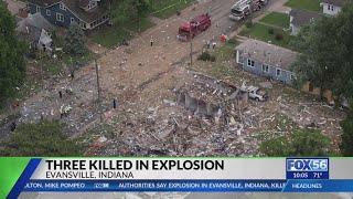 Explosion damages 39 homes in Indiana, kills 3 people