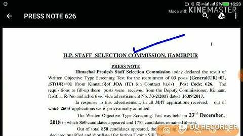 HPSSC JOA ( IT ) Written Result Declared Today | Held on - 23 Dec 2018 |