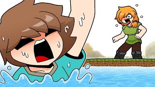 Steve Falls into the water  Minecraft anime FLIPBOOK