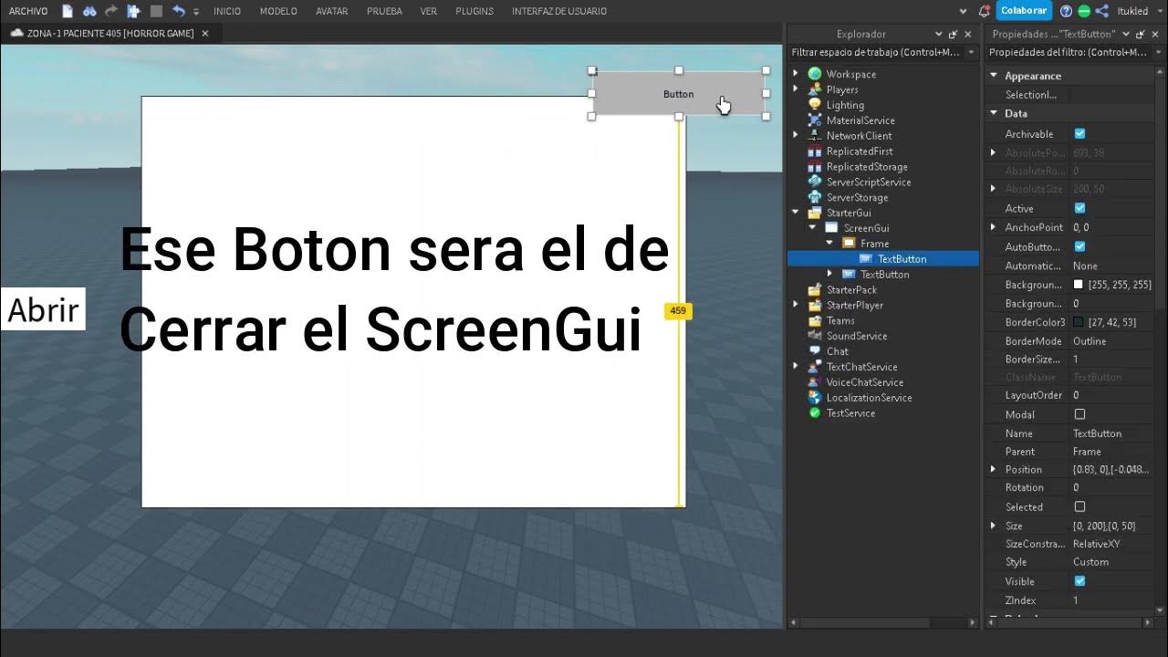 Como Hacer un Frame con Botón Open y Close en Roblox Studio! YouTube