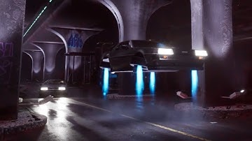 Cyberpunk(ish) UE5 Niagara + Blueprint DeLorean hover car demo - Game dev - Unreal Engine 5