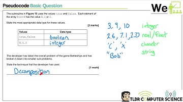 7 GCSE AQA Basic Pseudocode - Worked through exam questions