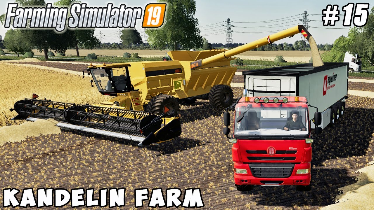 Harvesting poppy & oats with Smiga Prototype Combine | Kandelin Farm | Farming simulator 19 | ep #15