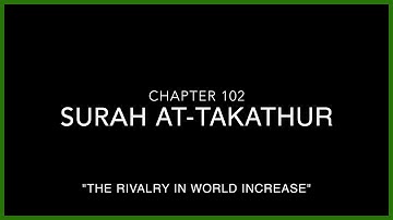 Surah At-Takathur (The Rivalry in World Increase) سورة التكاثر  🌍🪦 Mishary Rashid Alafasy