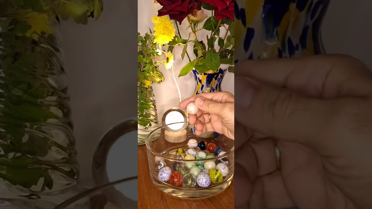 Cozy Evening ASMR: Marbles, Flowers, and Warm Light