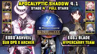 E0 Ashveil Sub DPS W/ Archer & E0 Blade Carry (3 Stars) Apocalyptic Shadow 4 Honkai Star Rail 4.1