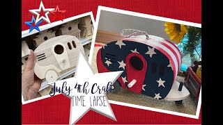 4TH OF JULY CRAFT TIME LAPSE: Paint project easy enough to do with kids
