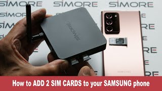 How to ADD 2 SIM CARDS to your SAMSUNG phone for Calls and SMS using DualSIM@Home-2 Android adapter