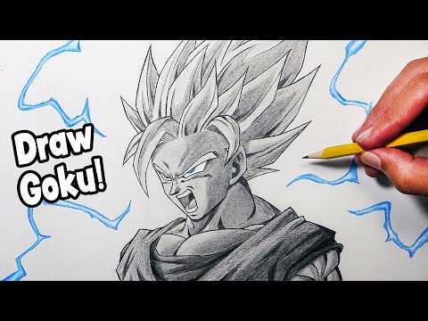 how to draw goku super saiyan 2 step by step easy tutorial for beginners 