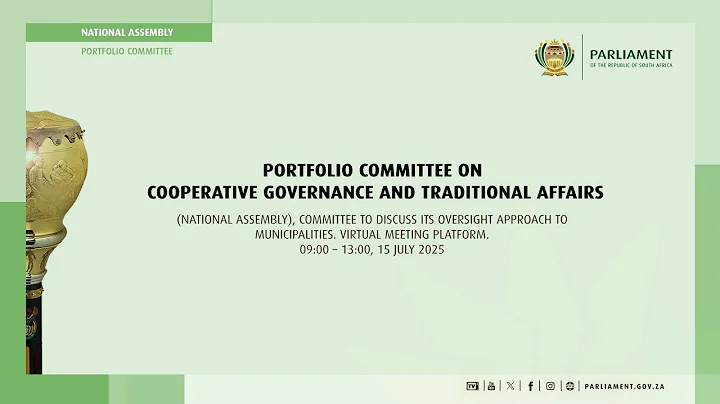 Portfolio Committee on Cooperative Governance and Traditional Affairs, 15 June 2025