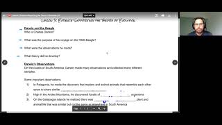 Lesson 3   Evidence for the Theory of Evolution