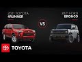 2021 Toyota 4Runner vs. 2021 Ford Bronco | All You Need to Know | Toyota