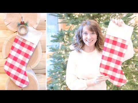EASY CHRISTMAS STOCKING SEWING PATTERN | SEW WITH ME CHRISTMAS TUTORIAL | DIY STOCKING FOR CHRISTMAS