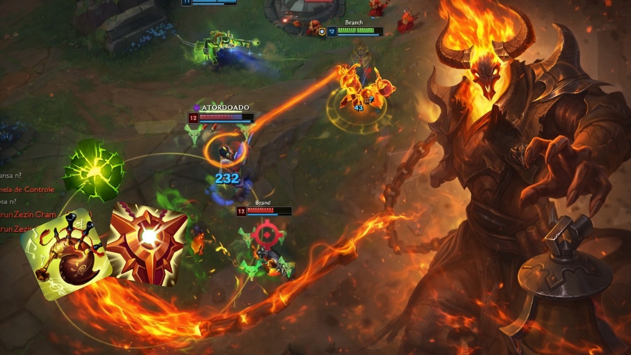 STOMPANDO BOT LANE MAGUINHO | LEGUE OF LEGENDS | THRESH E TWITCH VS BRAND E SONA