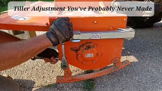 How to Adjust King Kutter XB-48 Tiller for Shallow Cut Kubota B7100 4x4 Homestead Mini Tractor