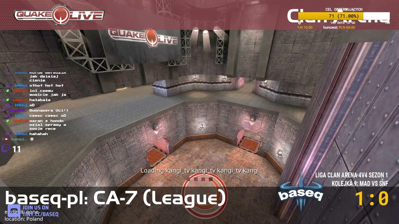 Quake Live Clan Arena 4v4 | BaseQ League | MAD vs SNF | Season 1