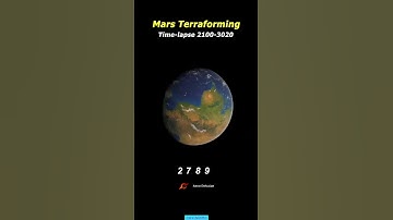 Terraforming Mars Time-lapse (2100- 3020) 🤫🗿 #mars #terraform #space #shorts