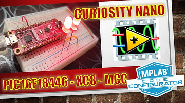 PIC16F18446 Curiosity Nano Microchip Board  LABVIEW PIC Comunicación Serie MPLAB X XC8 MCC