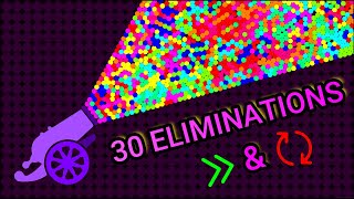 Pass Or Return - 30 Times Eliminations Marble Race In Algodoo 11 