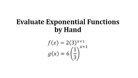 Evaluate Exponential Functions:  Base 3 and 1/3