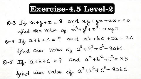 RD Sharma Solutions for Class 9 Maths Chapter 4 Algebraic Identities Exercise 4.5 Q3 to Q5