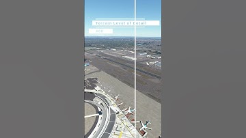 KJFK Airport - Terrain Level of Detail (MAX vs LOW) - Microsoft Flight Simulator #shorts