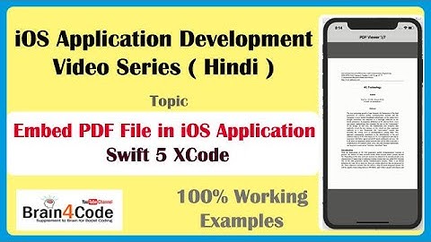 Embed PDF File with PDFView in Swift 5 XCode | Hindi | PDFViewer in iOS Application Easiest Method