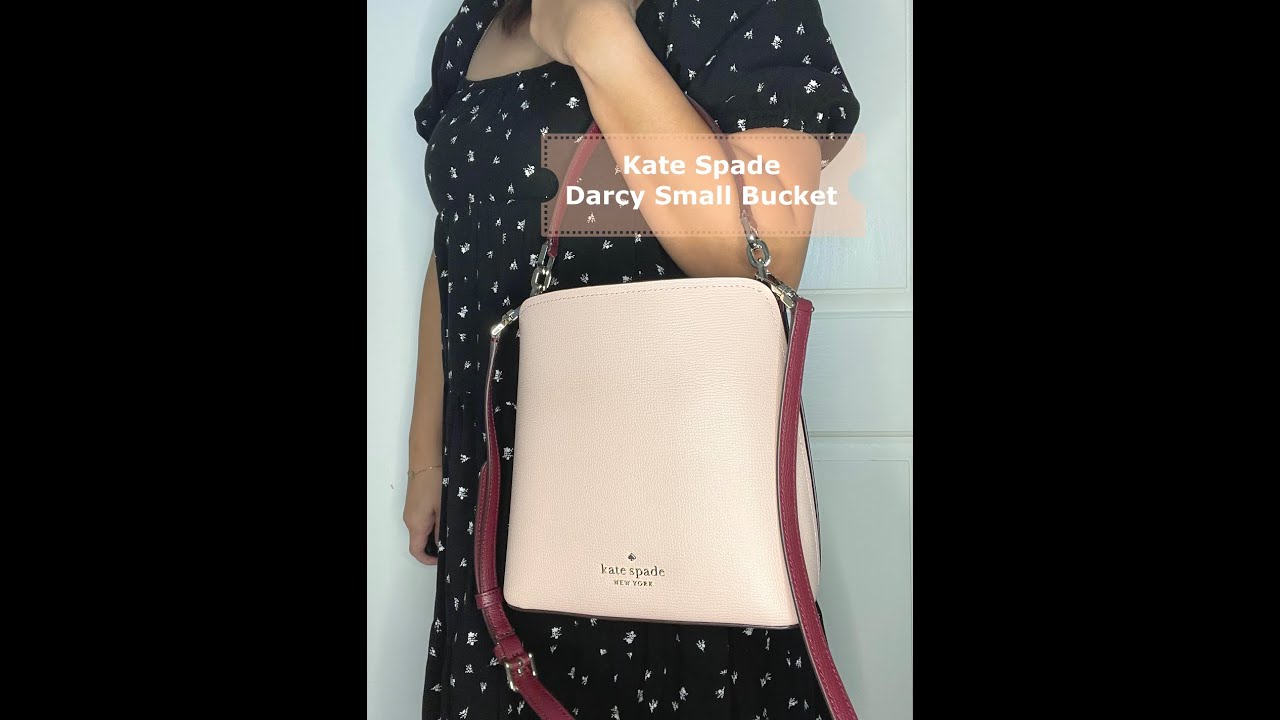Kate Spade New York Darcy Small Bucket Bag Crossbody Black Leather