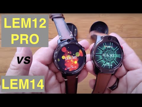 LEMFO LEM14 vs LEM12 PRO: Android 10 MT6762 Dual Cam 4GB/64GB 5ATM Waterproof 4G Smartwatches