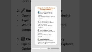 Fix Windows File Explorer Freezing – 6 Quick Solutions!#windowserror #filerecovery #techfix
