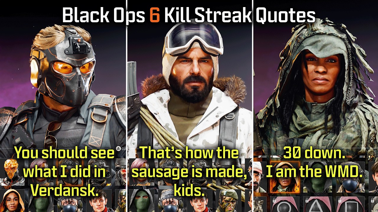 Black Ops 6 - Kill Streak Quotes