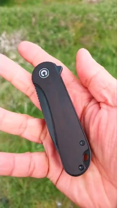 World Famous Civivi Elementum Pocket Knife, best EDC knife ever? D2 Steel  Wood scales black blade