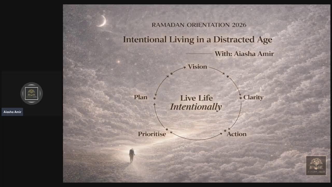 Intentional living in a distracted age by Aiasha Amir - Welcoming Ramadan 2026