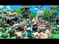 Diorama for Animal Family - DIY Safari Jungle Diorama! Lions Tiger turtle Monkey Crocodile