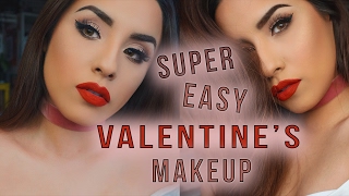 SUPER Quick \& Easy Classic Matte Valentines Day EYE Makeup || Claribella