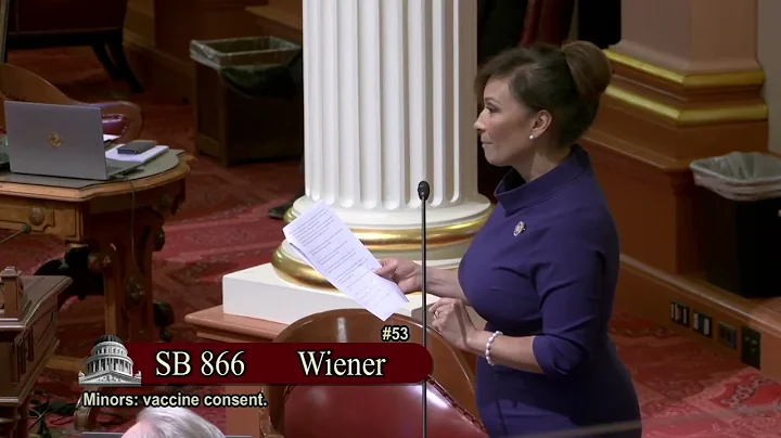 Senator Rosilicie Ochoa Bogh (R) in Opposition to SB 866 'The Teens Choose Vaccines Act'