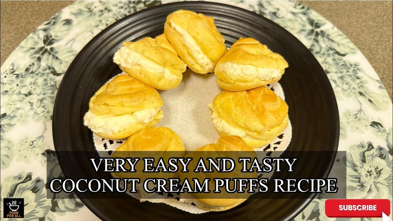 CREAM PUFFS RECIPE how to make coconut cream puffs YouTube