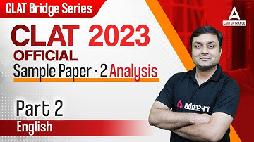 CLAT 2023 Sample Paper 2 Analysis | English Language | Part 2