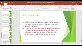The Nutrition Care Process  Diet Therapy 1  Lect  2