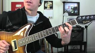 Thunderstruck Inspired Malcolm Young Style Lesson - ACDC Rhythm Guitar Technique Tutorial