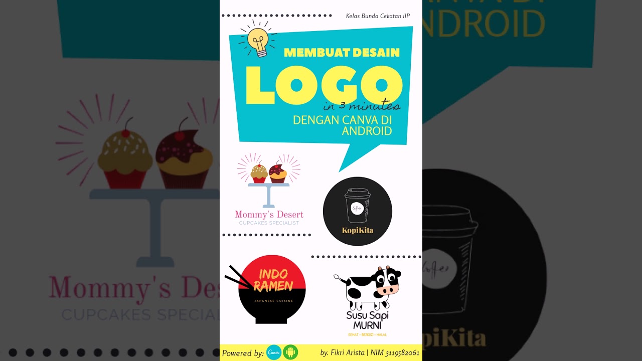 Tutorial Membuat Desain  LOGO  dengan Aplikasi  CANVA di HP 