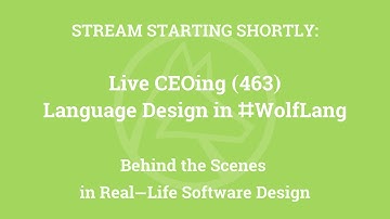 Live CEOing Ep 463: Language Design in Wolfram Language [Failure Objects, Progress Reporting & More]